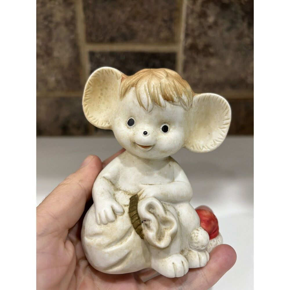 Ceramic Holiday Mouse Figurine Seasonal Christmas  Holiday